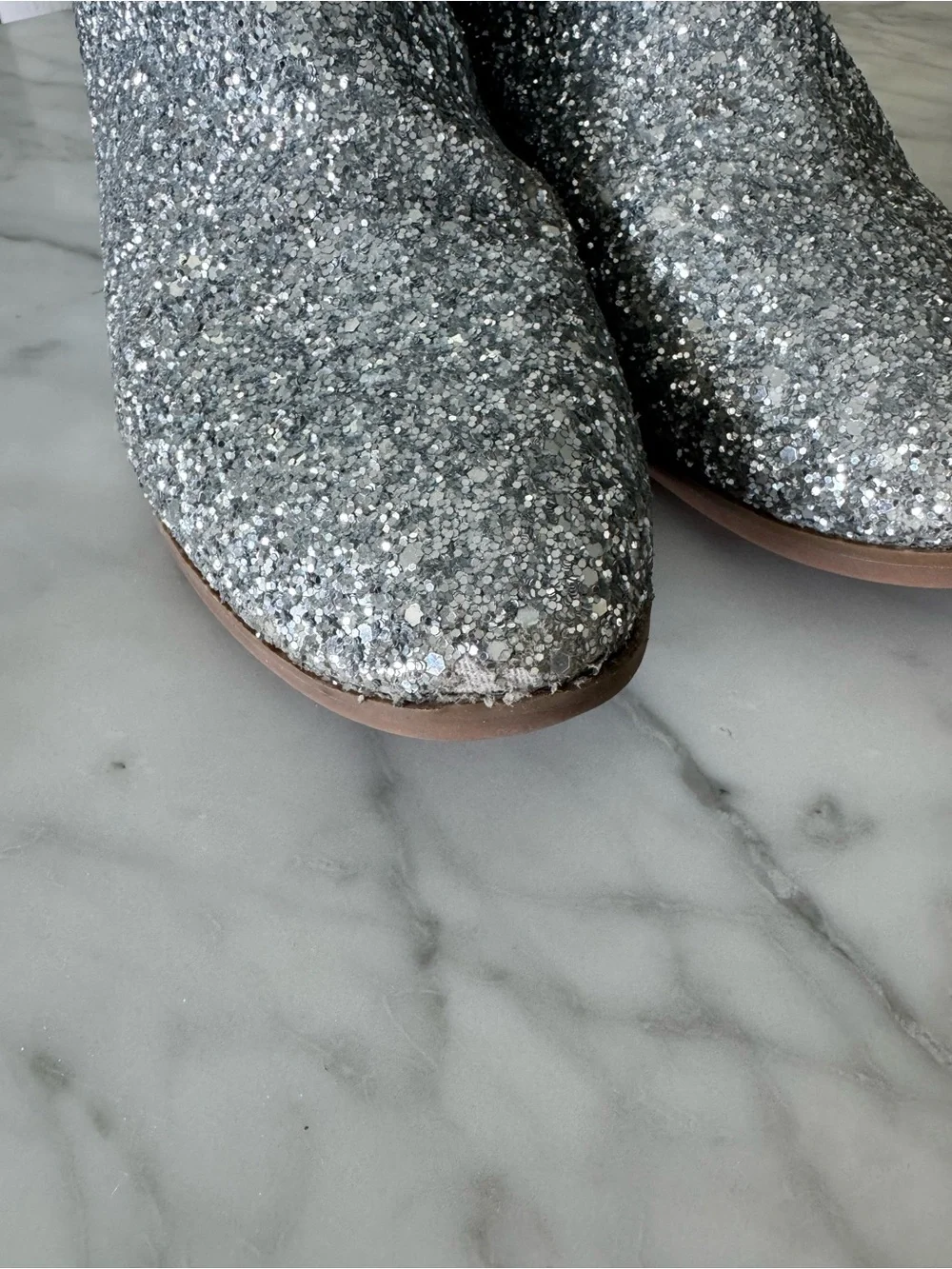 Glitter Girls Ankle Boots - Silver Sparkle J Crew Crewcuts